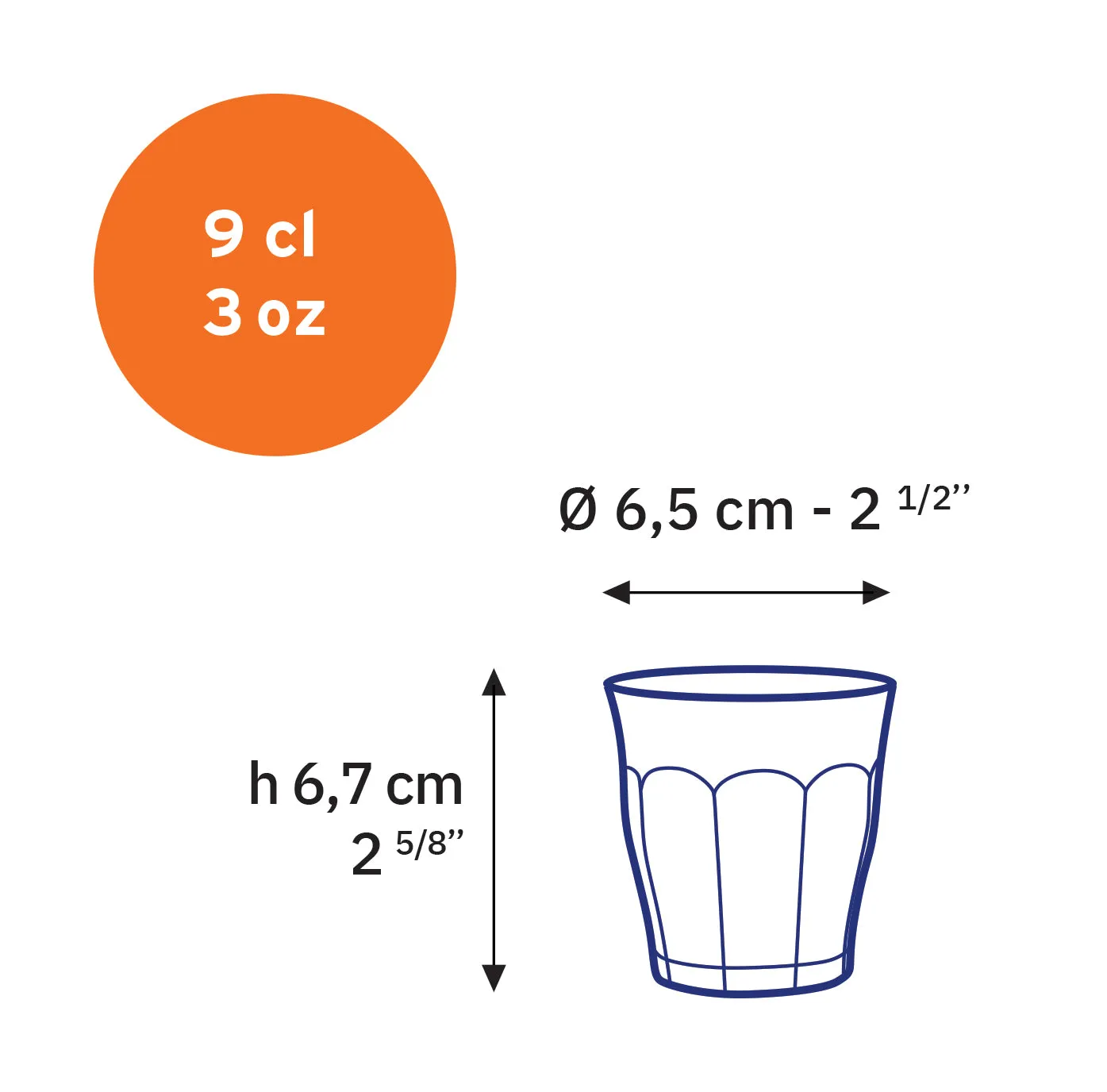 Clear Glass Tumbler - Set of 6