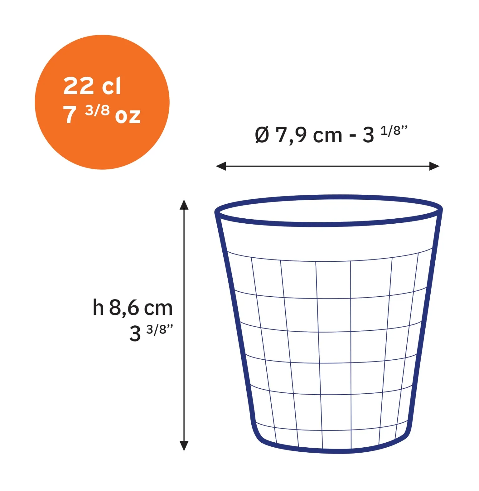 Prisme Clear Glass Tumbler - Set of 6