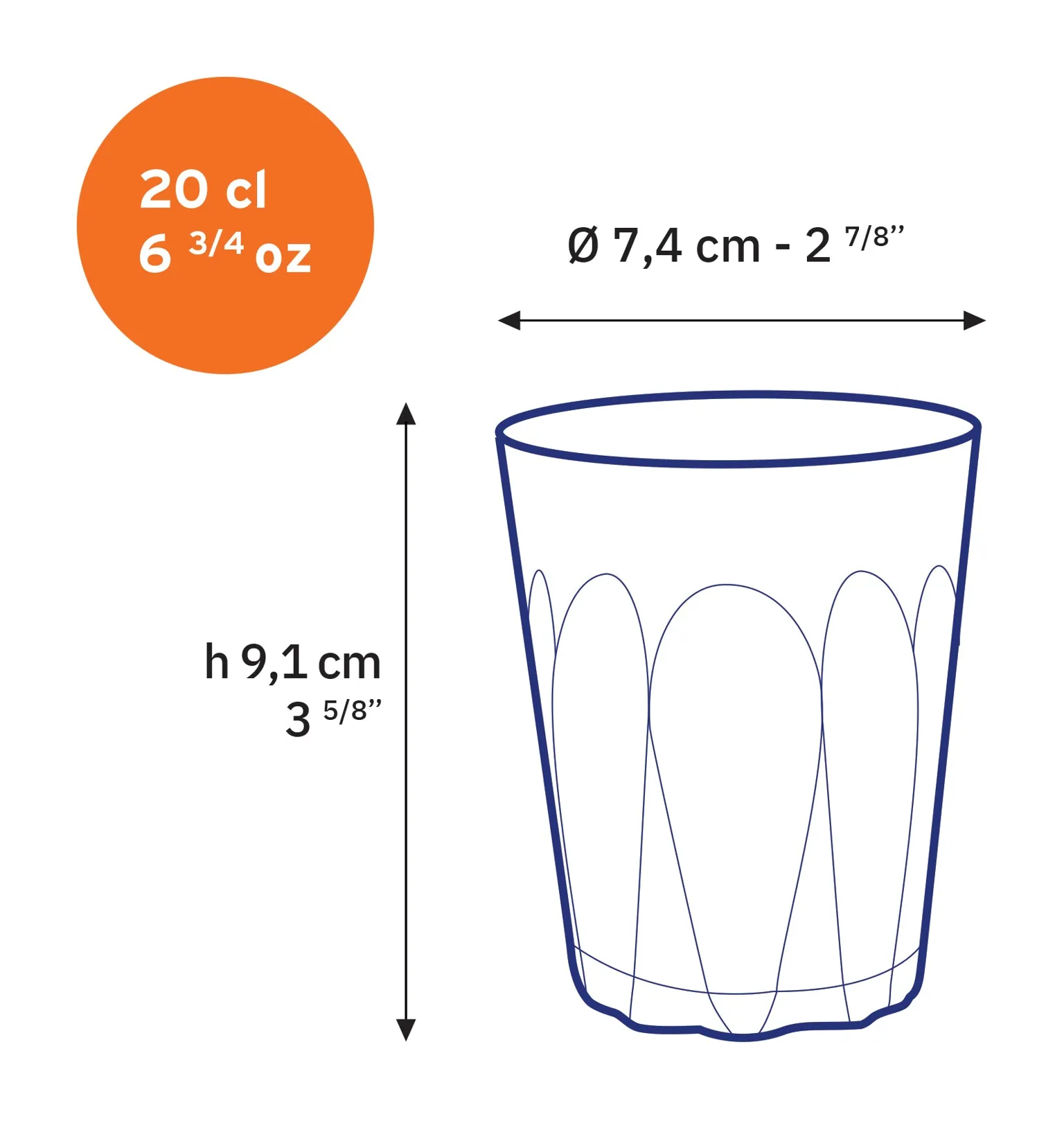 Provence Glass Tumbler - Set of 6