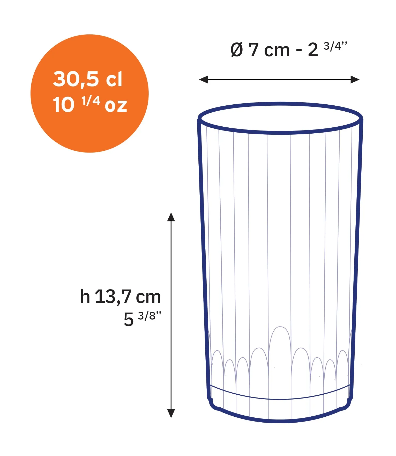Manhattan Highball Glass - Set of 6